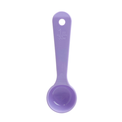 Thunder Group PLPSS010PP 1 oz Purple High Hear Short Handle Solid Serving Spoon