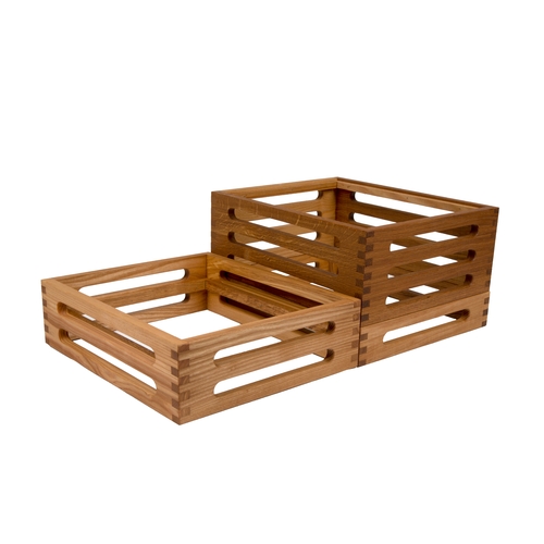 Mikasa Hospitality BQ500L Select Concept Oak 23.6" x 14.2" Display Riser Set