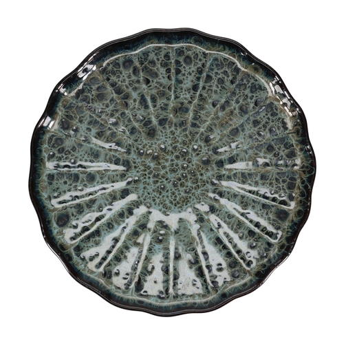 Mikasa Hospitality 5349470 Umi Seaweed Porcelain 9.8" Dia. Plate - 8 Each