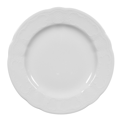 Mikasa Hospitality 001-600365 Seltmann White Porcelain 9.9" Dia. Plate - 6 Each