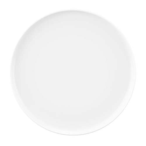 Mikasa Hospitality 001-777306 Sento White Porcelain 9.4" Dia. Coupe Plate - 6 Each