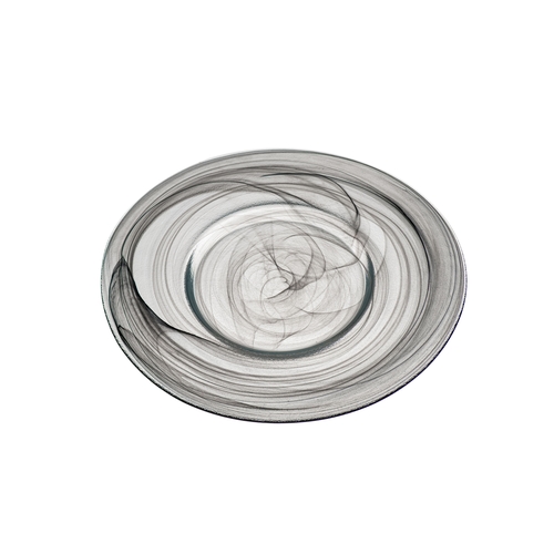 Mikasa Hospitality 2061-7 Ardacam Black & White 13" Dia. Plate - 1 Doz