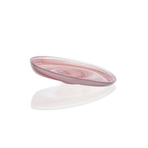 Mikasa Hospitality 2096-3 Ardacam Pink & White Glass 8.3" Tilt Deep Plate - 2 Doz