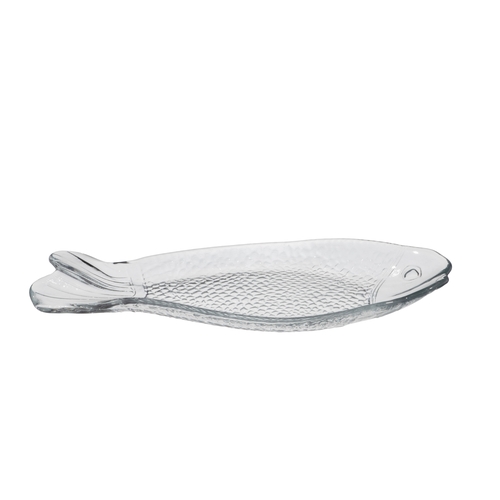 Mikasa Hospitality 5554-1 Ardacam Aquarium Clear Glass 17" x 8.1" Fish Plate - 8 Each