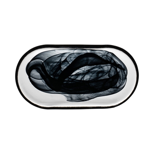 Mikasa Hospitality 8403-43 Ardacam Atlas Black Glass 8.3" Dia. Plate - 2 Doz