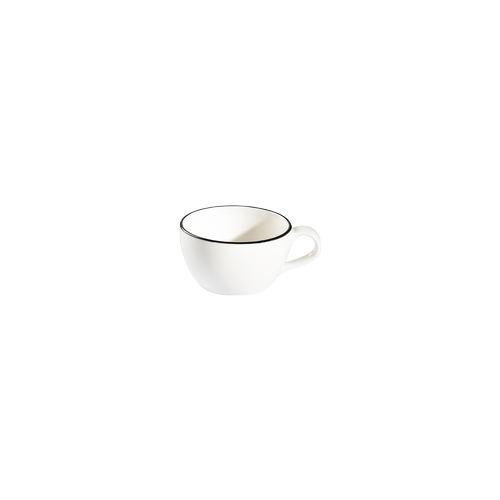 Mikasa Hospitality 5340275 ID Fine Modest Black Fine China 7.8 oz. Cup - 1 Doz