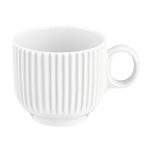 Mikasa Hospitality 001-780142 Sento Wave White Porcelain 10 oz. Mug - 6 Each