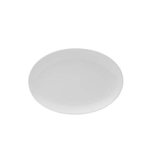 Mikasa Hospitality 5302867 Galleria White Porcelain 13.7" x 9.6" Oval Platter- 1 Doz