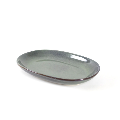 Mikasa Hospitality 01-757-2-60 Select Concept Green Stoneware 15.6" x 9.6" Oval Platter