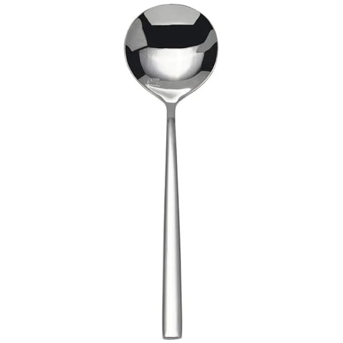 Mikasa Hospitality 5316348 Leo Stainless Steel 6.7" Heavy Weight Bouillon Spoon - 1 Doz