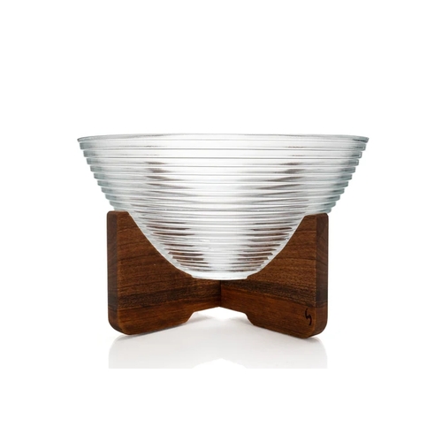 Mikasa Hospitality 2290-1 Ardacam Clear Glass 88.9 oz. Bowl w/ Stand - 4 Each