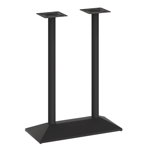Flash Furniture XU-DG-TB002-OUT-BLK-GG Palis 27" x 15" Black Metal Dining Height Table Base