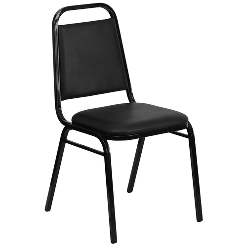 Flash Furniture FD-BHF-2-GG Hercules Trapezoidal Back Black Stacking Banquet Chair