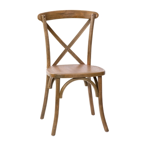 Flash Furniture X-BACK-DNAT X-Back Elmwood Indoor Side Chair