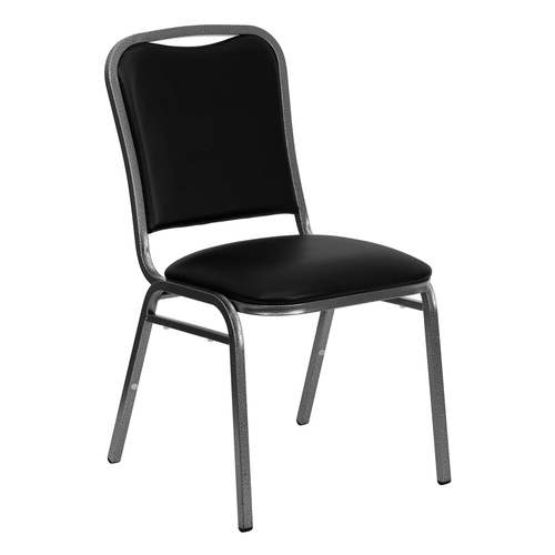 Flash Furniture NG-108-SV-BK-VYL-GG Hercules Angled Back Stacking Banquet Chair