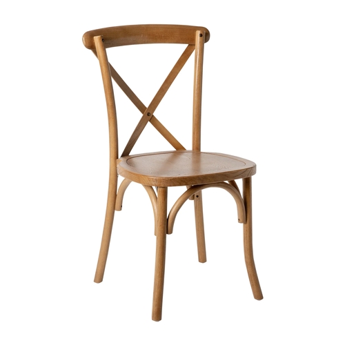 Flash Furniture XU-X-PEC-GG Hercules Ash Wood Cross Back Stackable Chair