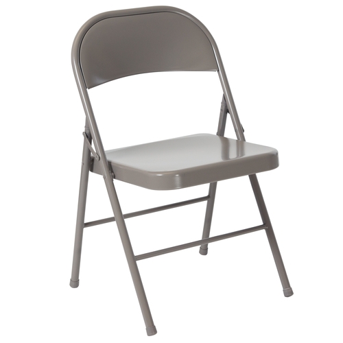 Flash Furniture BD-F002-GY-GG Hercules Gray Metal Folding Chair - Set of 2