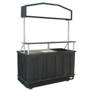 Iowa Rotocast Plastics ICC-1 24 x 48 Portable Beverage Cart w/ Canopy