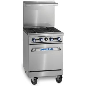 Imperial IR-4 24" Restaurant Range with 4 Gas Burners & Standard Oven