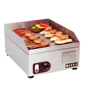 Anvil America FTA7016 16in Electric Ribbed Top Flat Griddle 