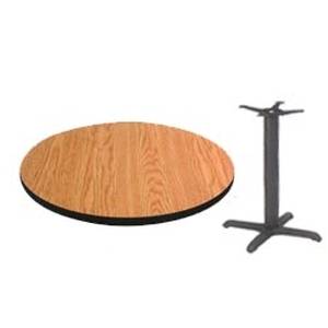 American Tables & Seating C30 + T2222 Reversible 30in Round Table Top w/ 22 x 22 Base