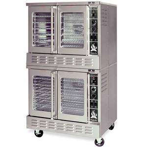 American Range M-2 Double Deck Bakery Depth Gas Convection Oven (2) Solid Doors