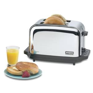 Waring WCT702 Chrome 2 Slice Commercial Toaster w/ Two 1-3/8in Slots