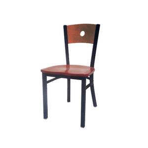 AAA Furniture 315 Restaurant Star Back Metal Chair Finish Options W/ Wood Seat