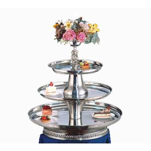 Apex Fountains VIP30-2418-S V.I.P. III 3 Tier Round Tray Appetizer Dessert Food Stand