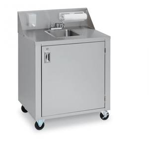 Crown Verity, Inc. CV-PHS-2 Portable 2 Compartment Hand Sink w/ Water Heater