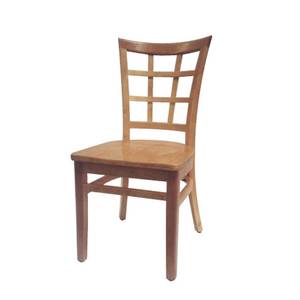 AAA Furniture 527 GRADE 4 Large Vinyl Saddle Seat Window Back Wood Chair 