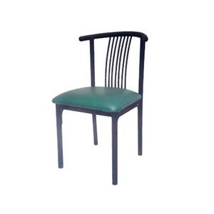 AAA Furniture 23 Gabby Metal Chair w/ Black Vinyl Seat