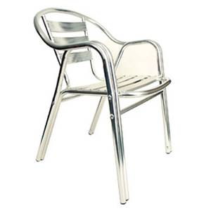 AAA Furniture AL-C/AL Restaurant Indoor Outdoor Aluminum Chair 