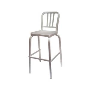 AAA Furniture 803BS Restaurant Indoor Outdoor Brushed Aluminum Bar Stool