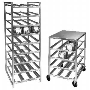 Channel Manufacturing CSR-4M Aluminum Top Mobile Can Rack - 72 #10 cans