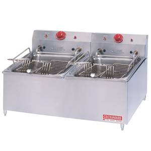 Grindmaster-Cecilware ELT500 Counter Top 30lb Electric Fryer W/ 4in Legs & 4 Baskets