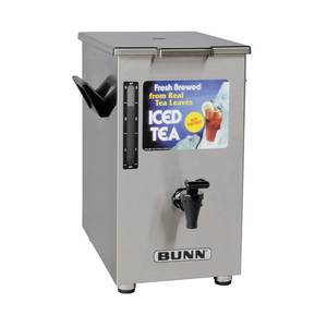 Bunn 03250.0004 Iced Tea Dispenser 4 Gallon Square w/ Solid Lid