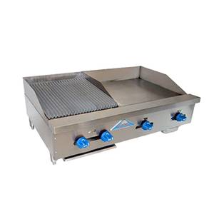Comstock Castle FHP42-24-1.5RB 42" W Counter Top Combo W/ 24" Griddle & 18" Radiant Broiler