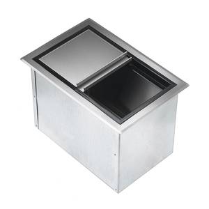 Krowne Metal D278 20" x 15" Drop-In Ice Bin Insulated with Sliding Cover