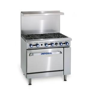 Imperial IR-2-G24T 36" Gas Range 2 Burners W/ 24" Thermostatic Griddle & Oven