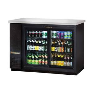 True TBB-24-48G-SD-HC-LD 48in Back Bar Cooler 2 Sliding Glass Doors