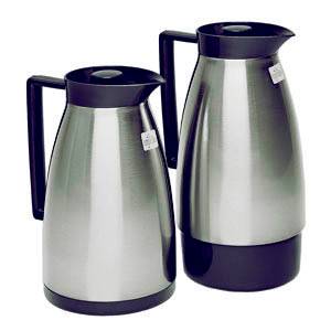 Update International UD1000N 1ea Glass Lined 1.0L Brushed Nickel Coffee Server 