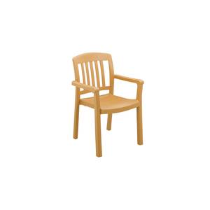 Grosfillex 4ea Atlantic Classic Outdoor Patio Dining Armchair Teakwood