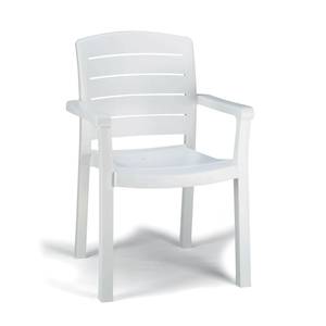 Grosfillex 4ea Grosfillex Acadia White Patio Furniture Stack Chairs