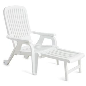 Grosfillex 10ea Bahia White Patio Stacking Deck Chairs