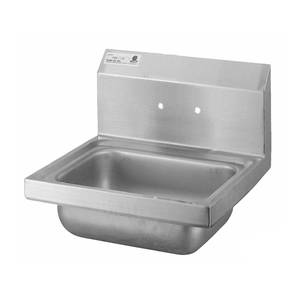 Green World by Turbo Air TSS-1-H Wall Mount Stainless Hand Sink 10 x 14 x 6 Bowl