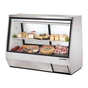True TDBD-72-2 True Refrigerated 72 x 55 Counter Height Deli Case Cooler