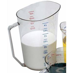 Cambro 400MCCW135 Camwear 4 Qt Measuring Cup w/ Molded Handle