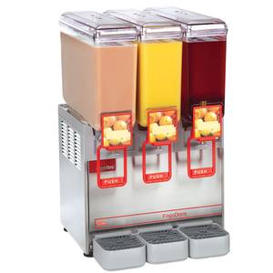 Grindmaster-Cecilware 8/3 Agitation Cold Beverage Dispenser 3 Bowls 2.2 Gallon Each