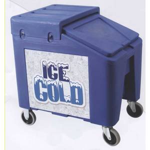 Iowa Rotocast Plastics IRP-5075 Ice Can Bottle Catering Caddy II w/ 5" Casters & Lid